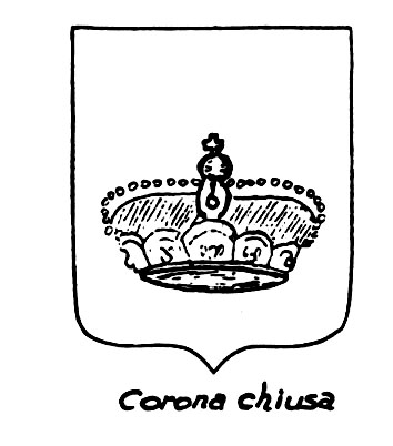 Image of the heraldic term: Corona chiusa